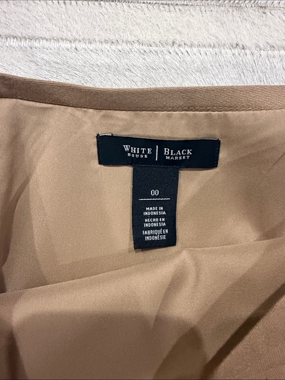 White House Black Market Tan Layered Skirt - Picture 2 of 5